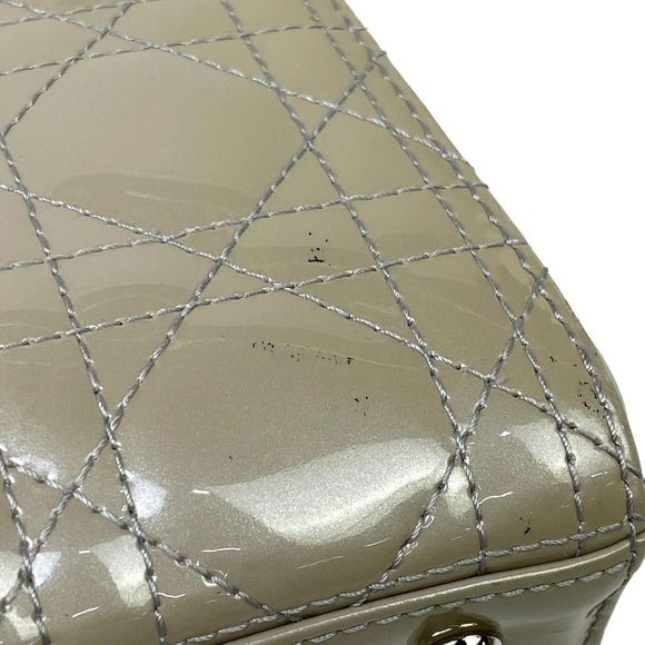 Christian Dior Shoulder Bag Enamel Cannage Handbag - Picture 6 of 11